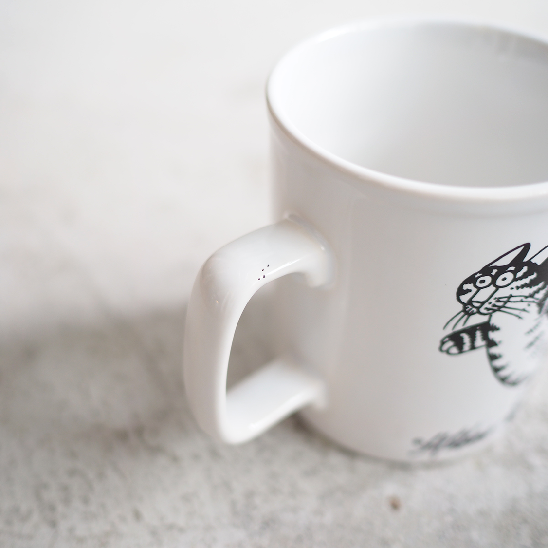 B.Kliban Roller Skating Cat Mug  / 70s- / Made in England