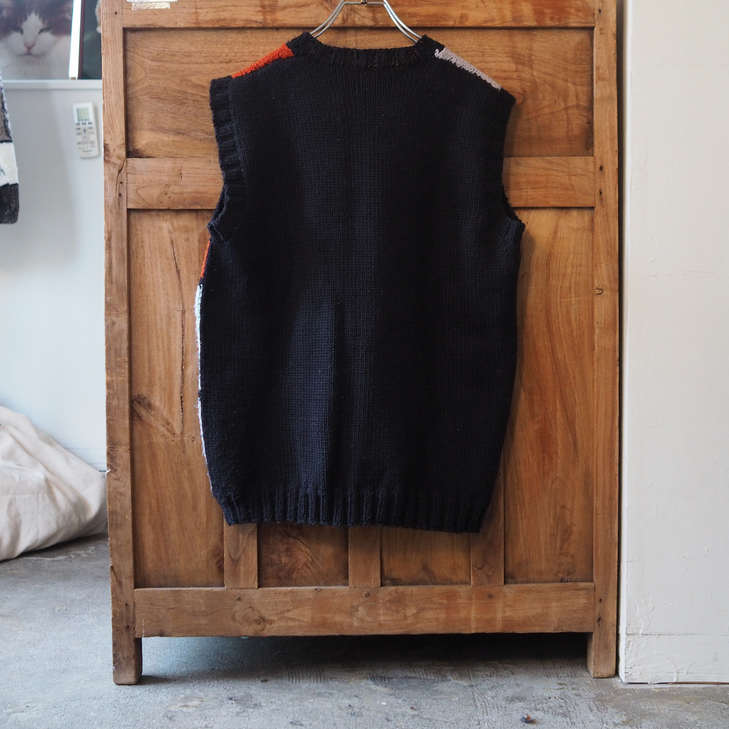 Black Cats in Frames Knit Vest