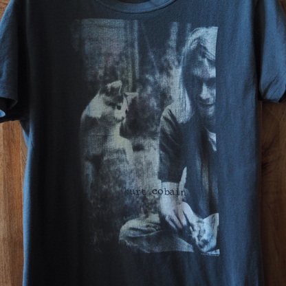 Cat with Kurt Cobain Tee / 2010s-