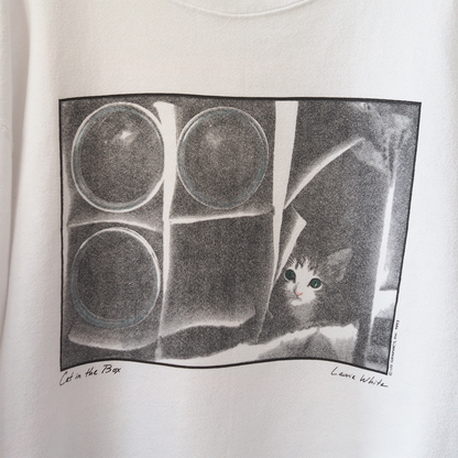 Cat in the Box Sweatshirt / 90s