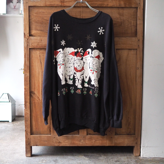 Linda Lori Xmas Sweat / 80s / Made in USA