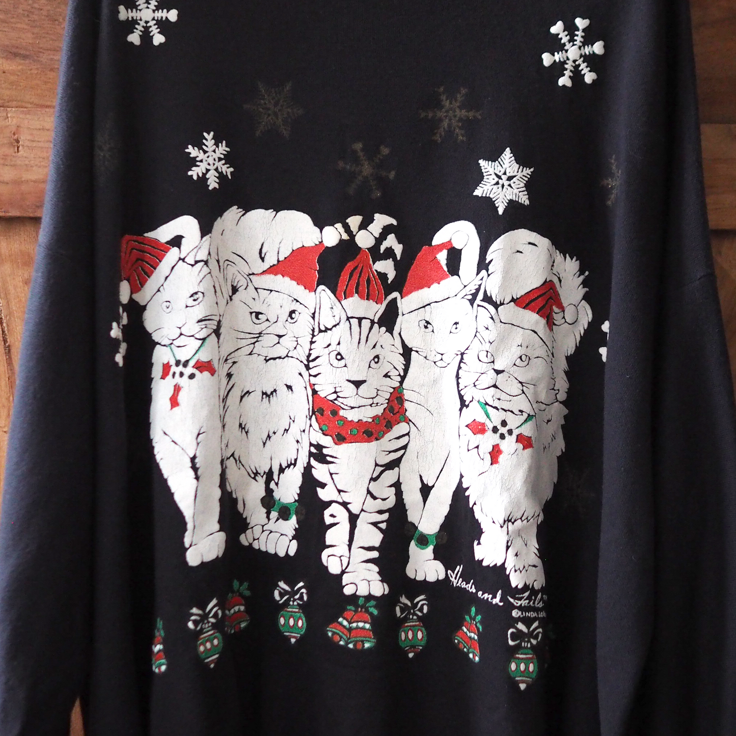 Linda Lori Xmas Sweat / 80s / Made in USA