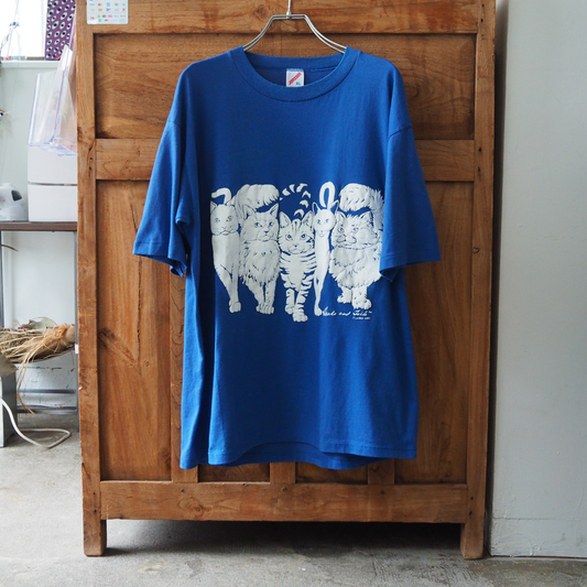 Linda Lori Blue Tee / 90s / Made in USA