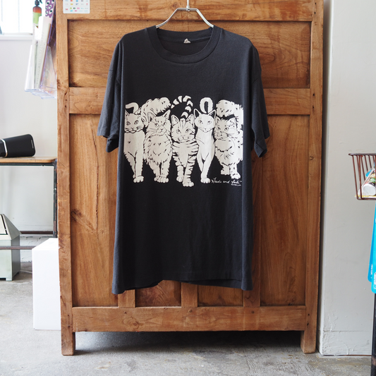 Linda Lori Black Tee / 80s / Made in USA