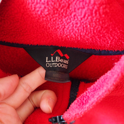 Custom Cat Patch L.L.Bean Fleece Jacket / 90s