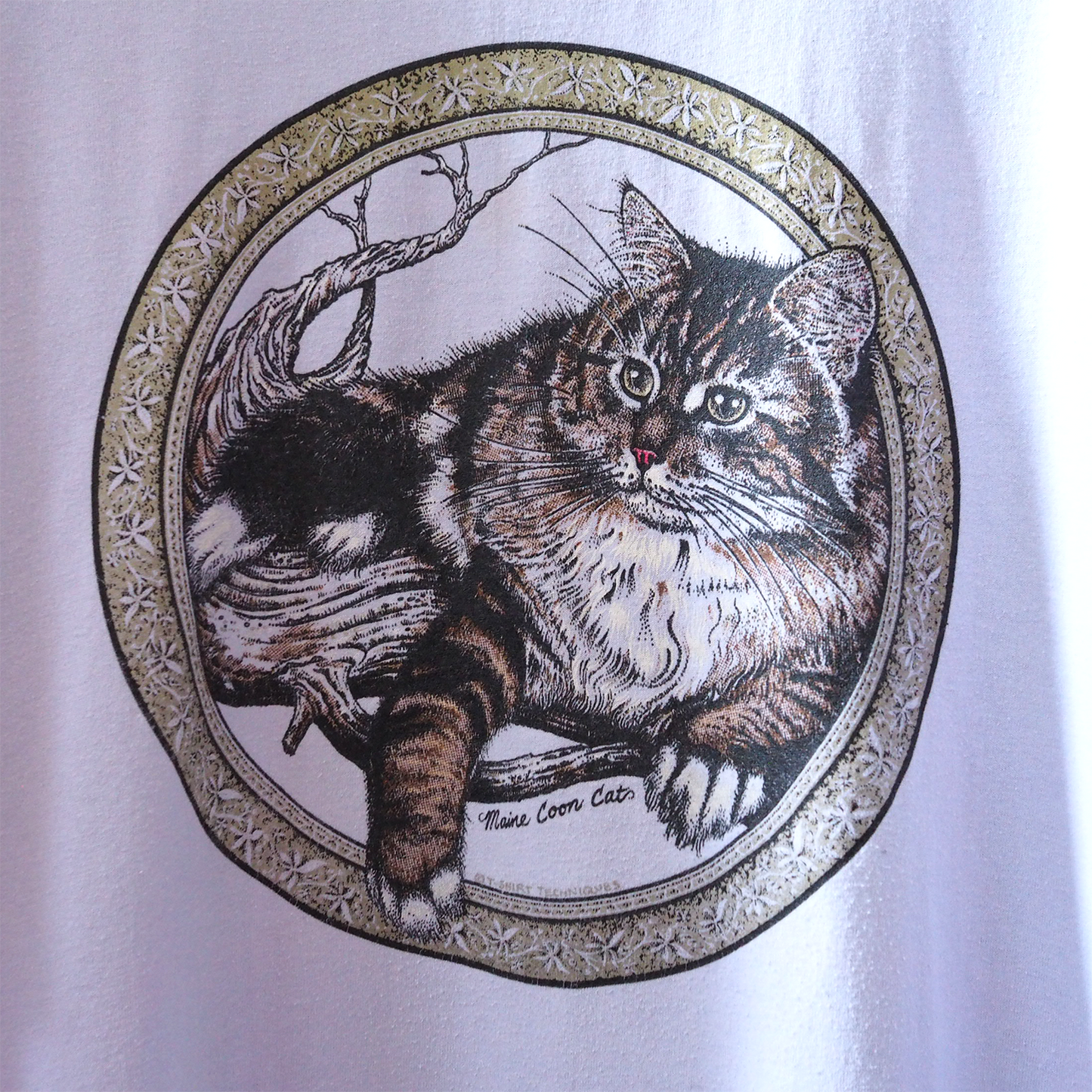 Maincoon Cat Tee / 90s / Made in USA