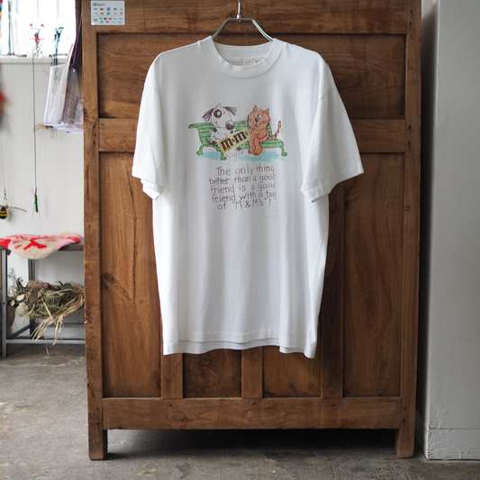 m&m's SHOEBOX GREETINGS Tee / 80s / Made in USA