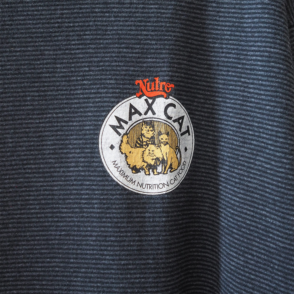 Nutro Max Cat Border Tee / 90s / Made in USA