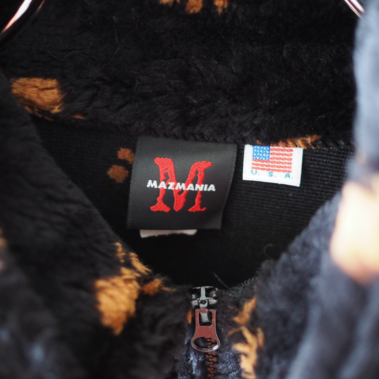 Mazmania All-Over Paws Prints & Cats Fleece Jacket / 90s / Made in USA
