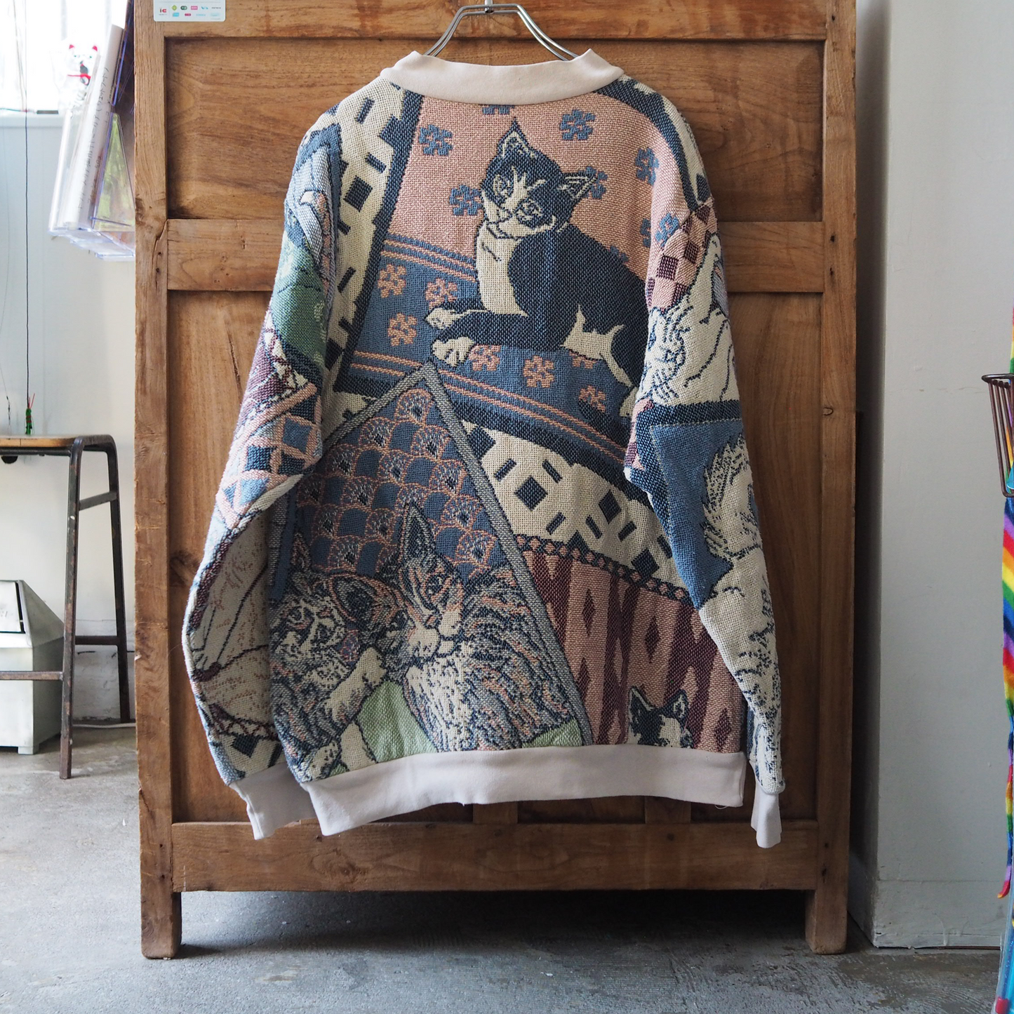 Cat Memories Sweater / Sugar Street Weavers / 90s