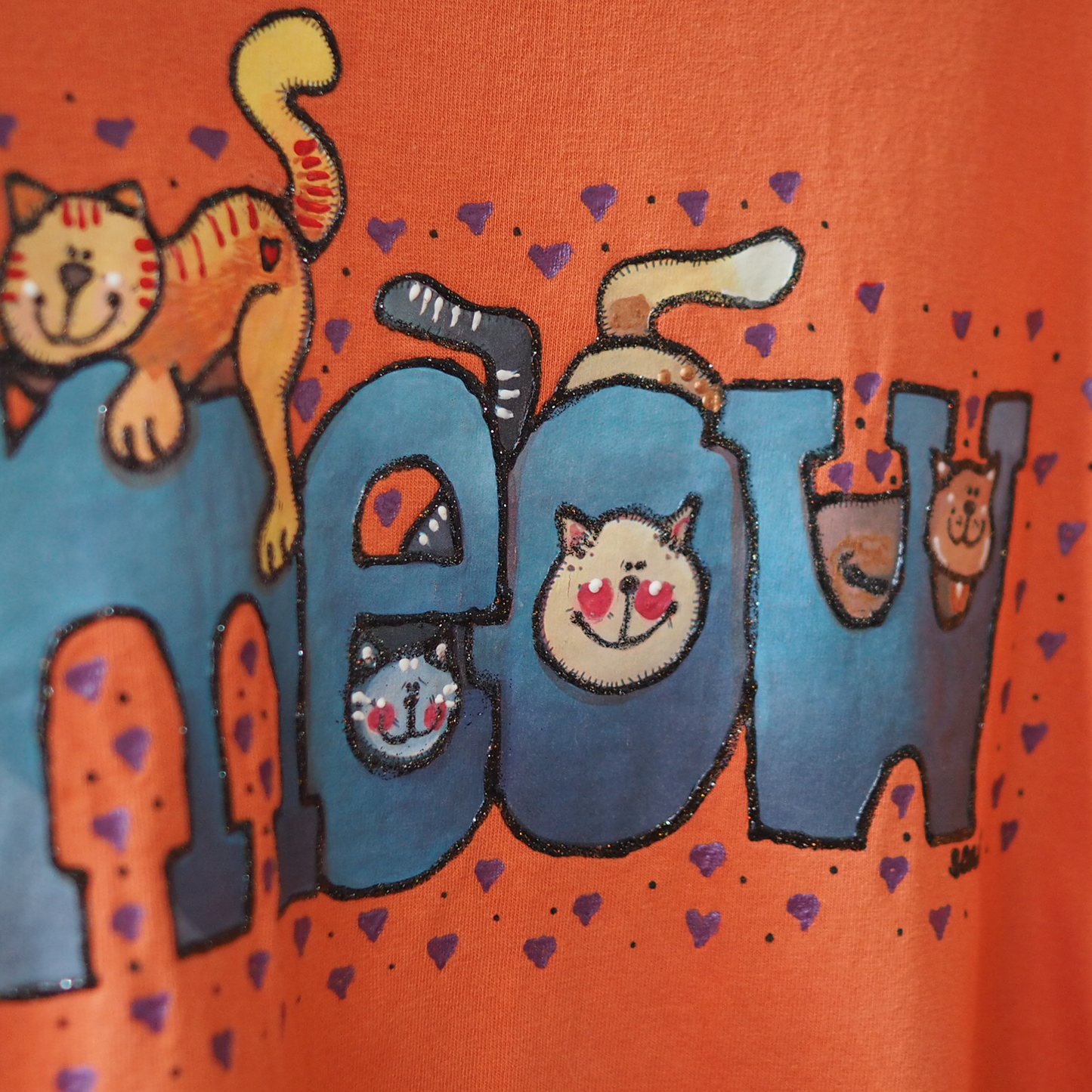 MEOW Long-Sleeve Tee / 90s / Made in USA