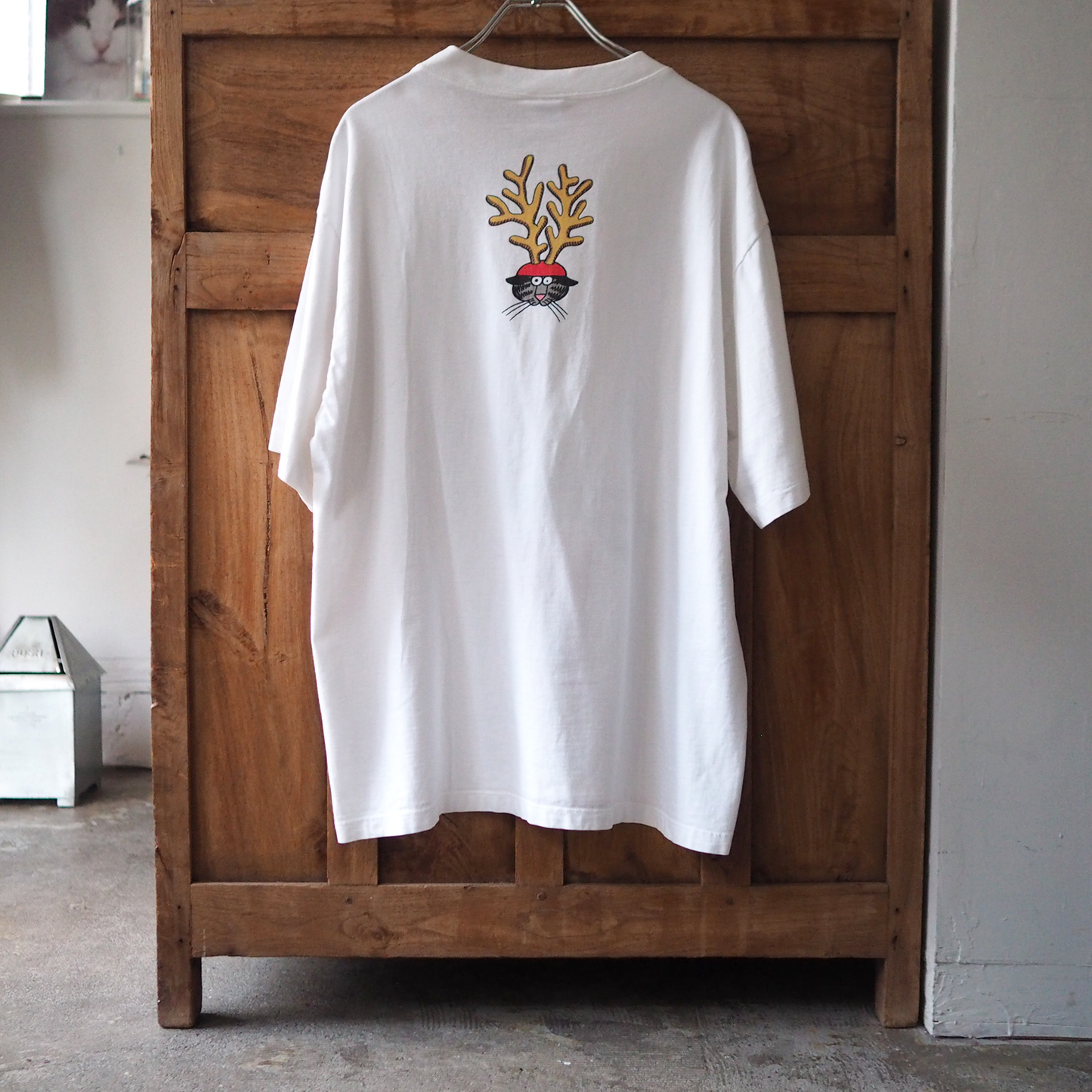 Meowie Christmas Tee / 90s / Made in USA