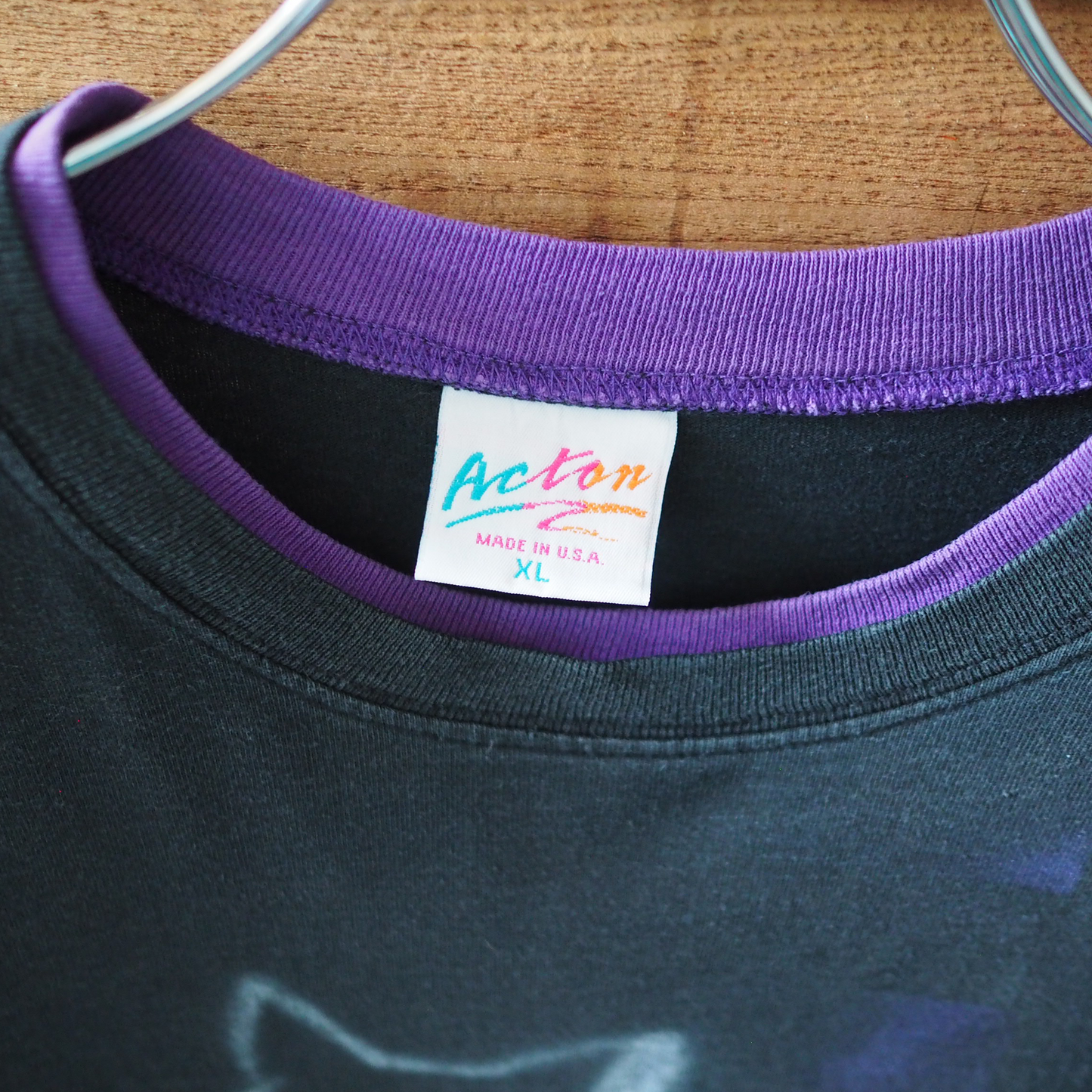 Midnight Patrol Cat Ringer Tee / 90s / Made in USA