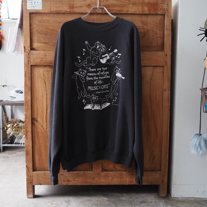 HEP CAT Music & Cats Sweat / 90s