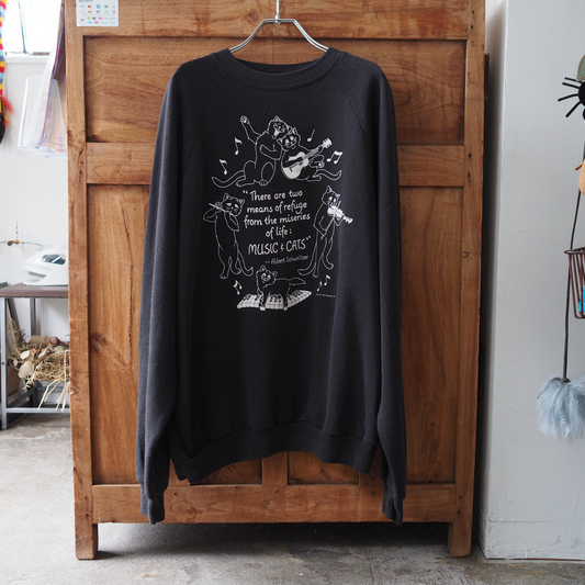 HEP CAT Music & Cats Sweat / 90s