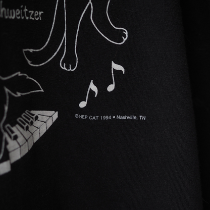 Music & Cats Tee / HEP CAT / 90s / Made in USA