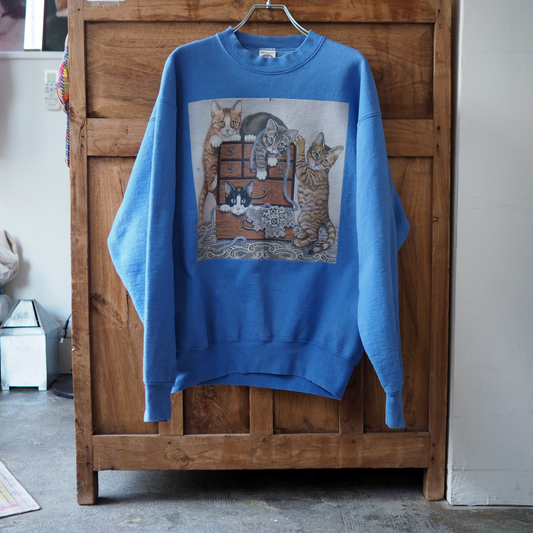 Naughty Cats Sweatshirt / 90s / Made in USA
