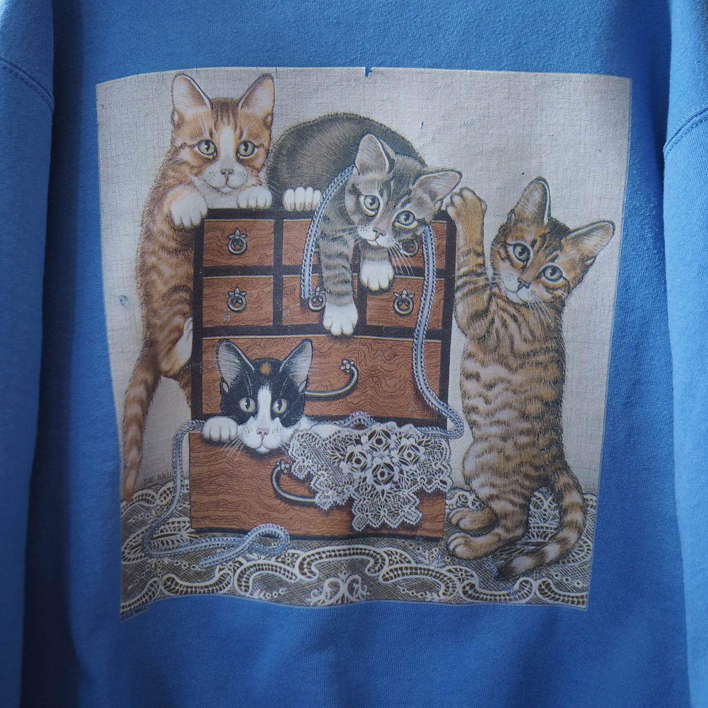 Naughty Cats Sweatshirt / 90s / Made in USA