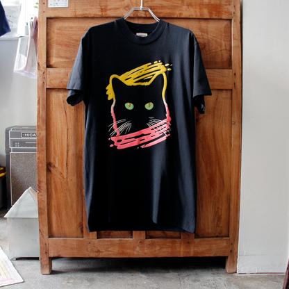 Puff Print Neon Cat Tee / 90s