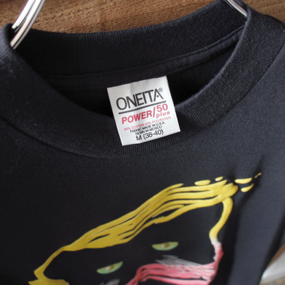 Puff Print Neon Cat Tee / 90s