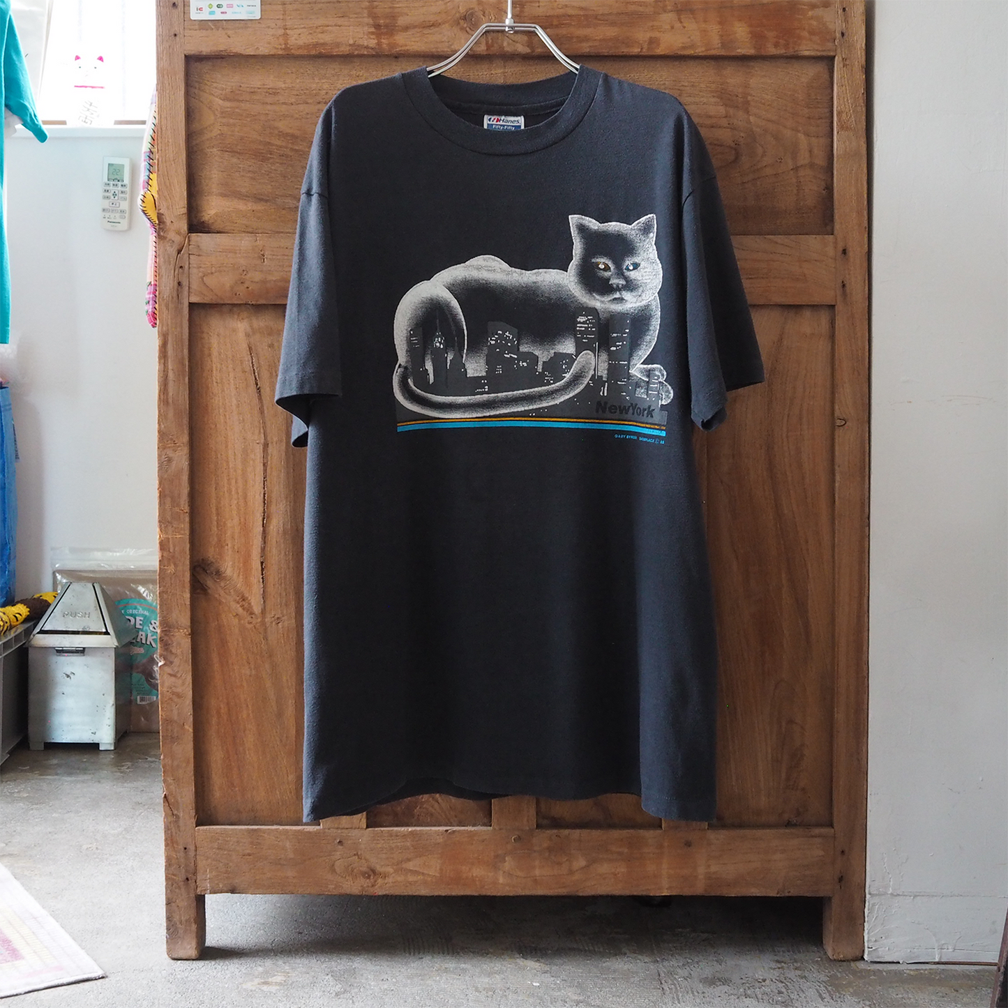 Odd Eye Cat New York Tee / 80s / Made in USA