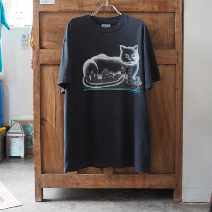 Odd Eye Cat New York Tee / 80s / Made in USA