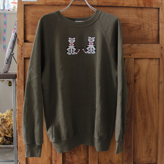 Old Gap Cats Sweat / 80s / Made in USA