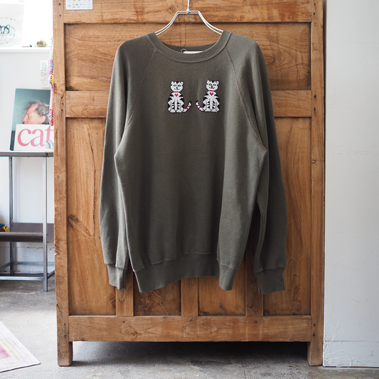 Old Gap Cats Sweat / 80s / Made in USA