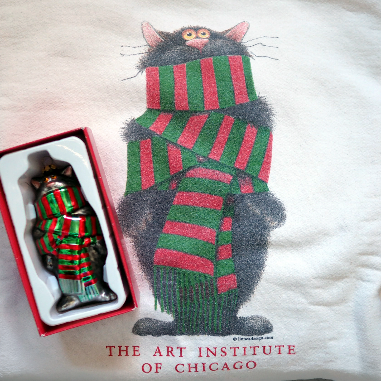 Xmas Ornament "Scarf Cat" / Kurt Adler × The Art Institute of Chicago