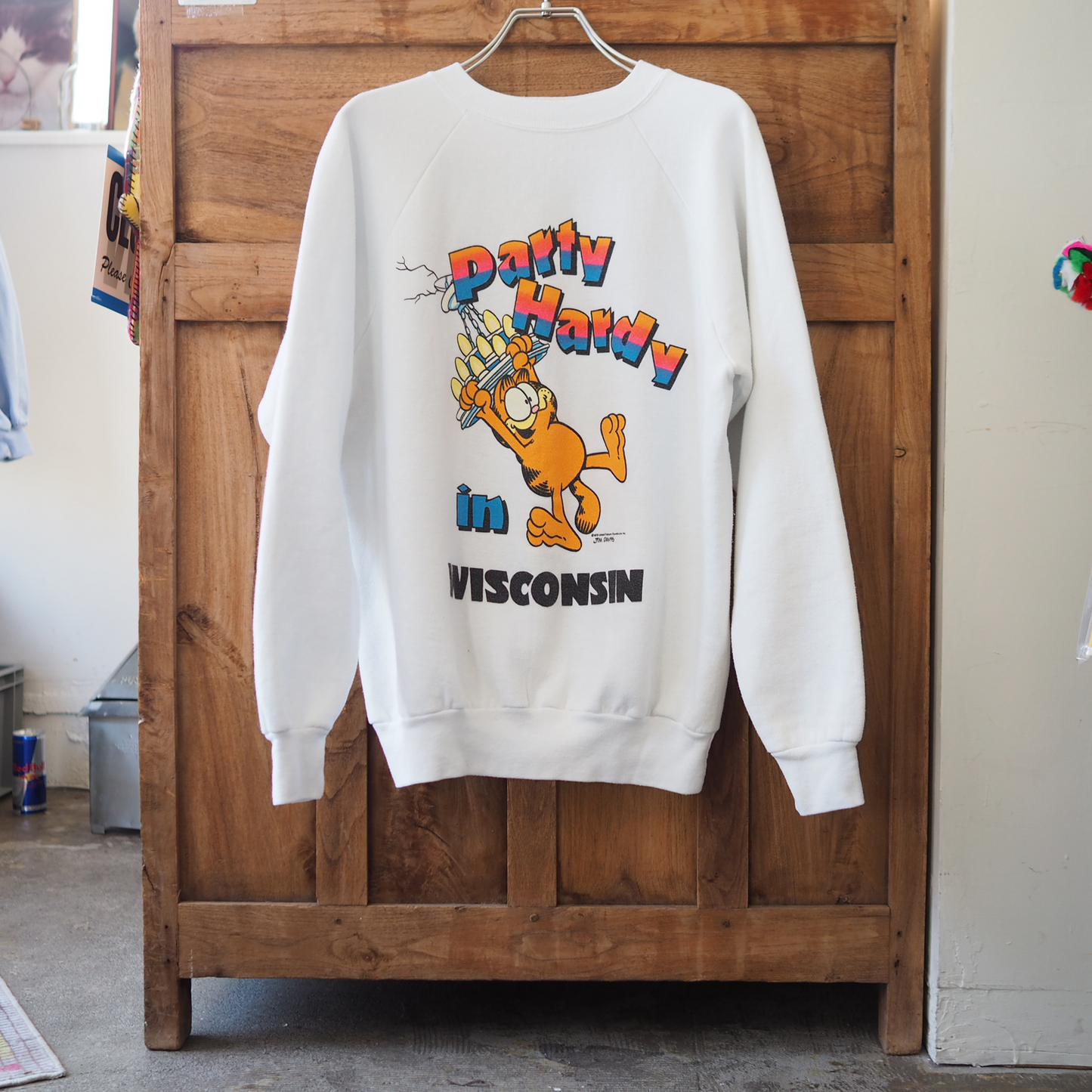 Party Hardy Garfield Sweat / 80s / Made in USA
