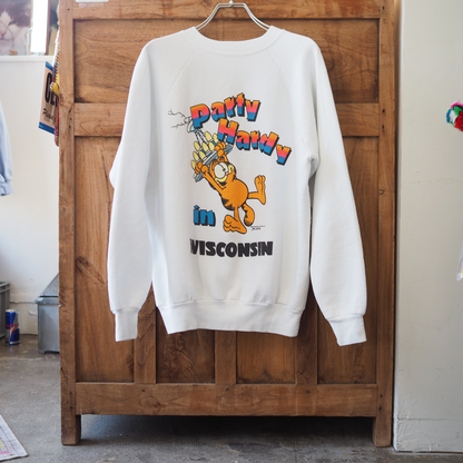 Party Hardy Garfield Sweat / 80s / Made in USA