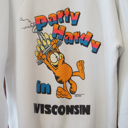 Party Hardy Garfield Sweat / 80s / Made in USA