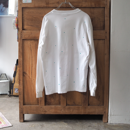 Pink Cat Illustration Long-Sleeve Tee / 90s-