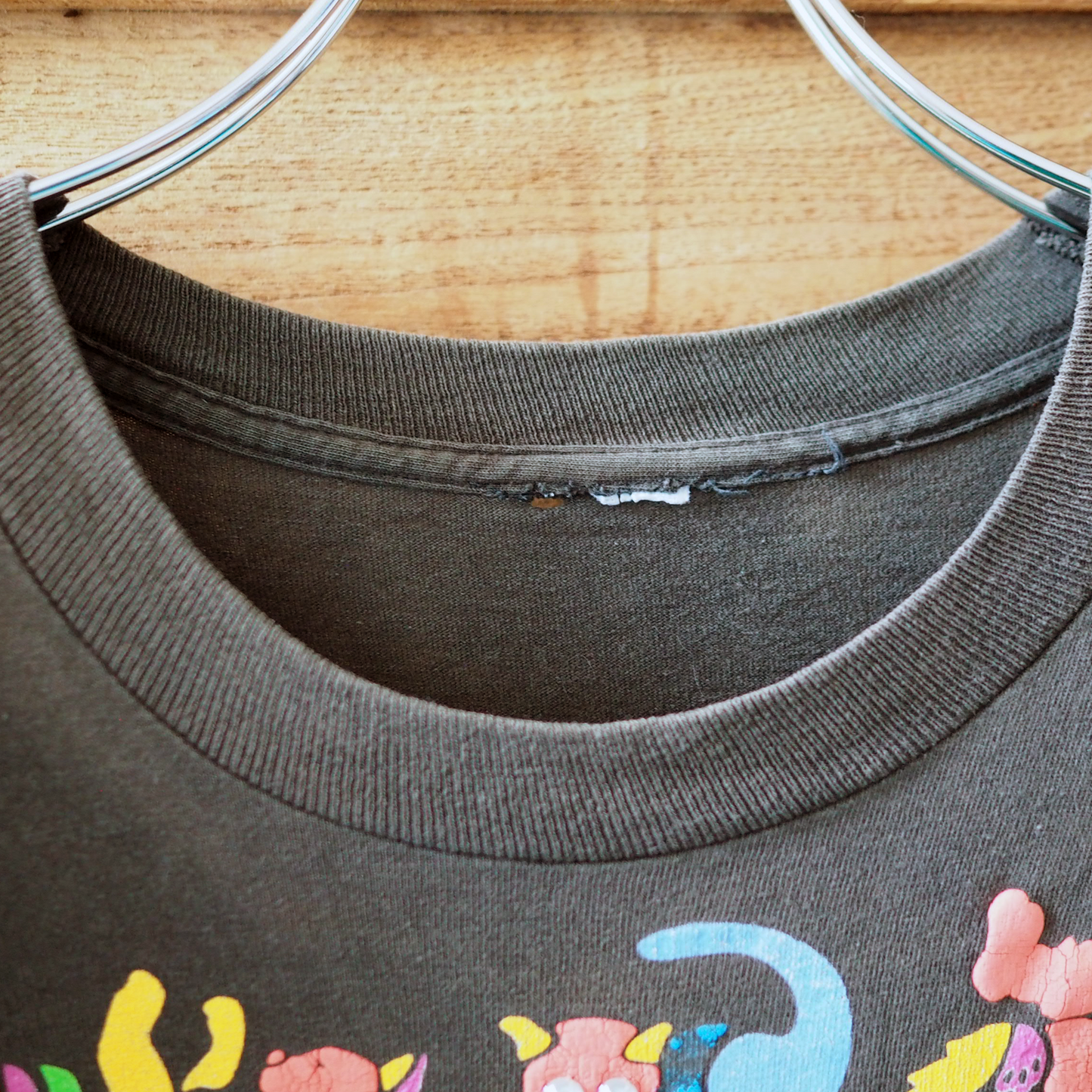 Psychedelic Neon Cat Tee / 90s / Made in USA