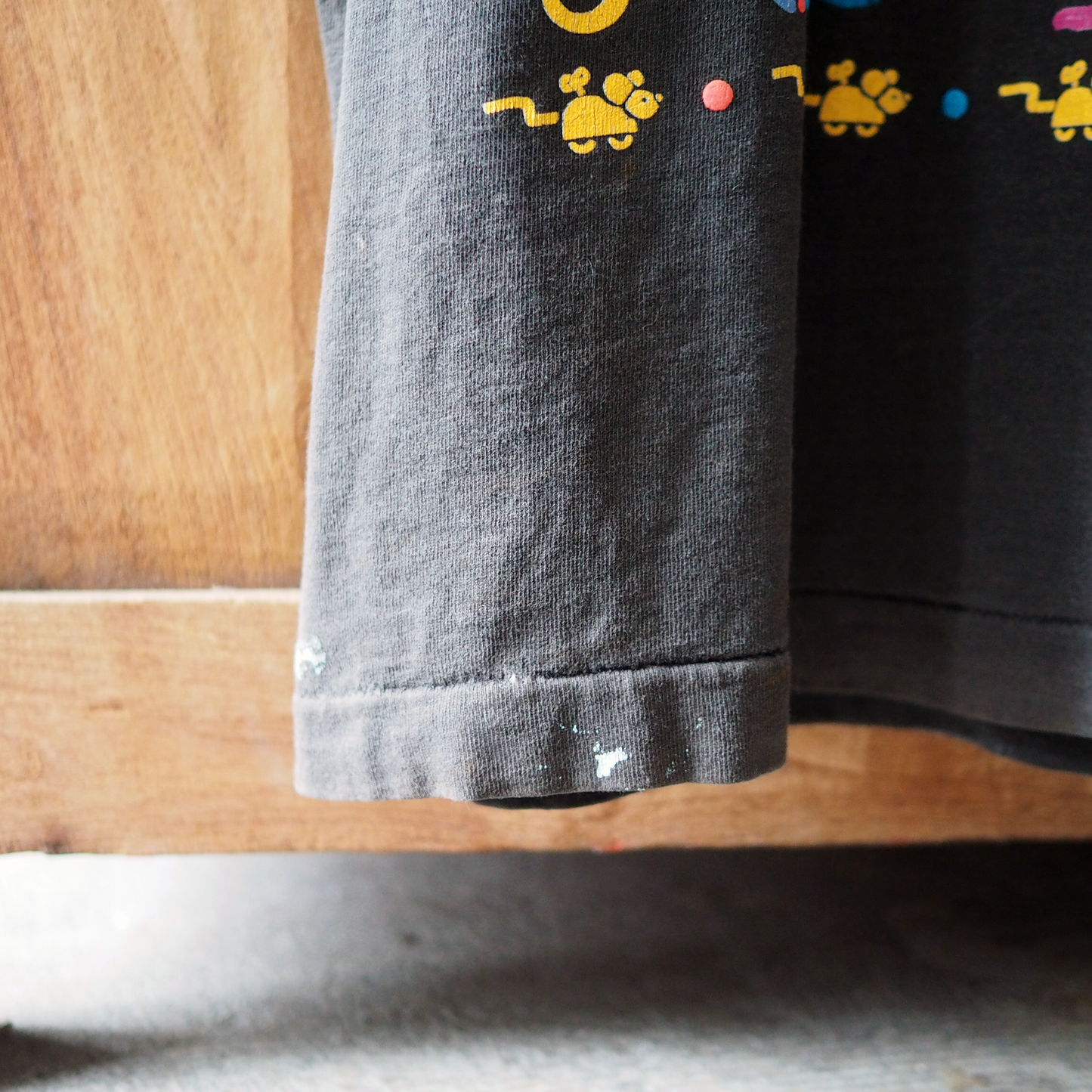 Psychedelic Neon Cat Tee / 90s / Made in USA