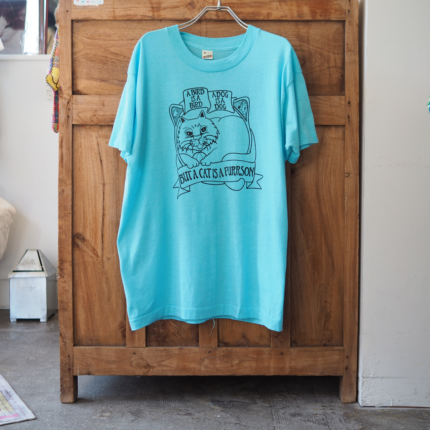 Cat is a Purrson Tee / 80s / Made in USA