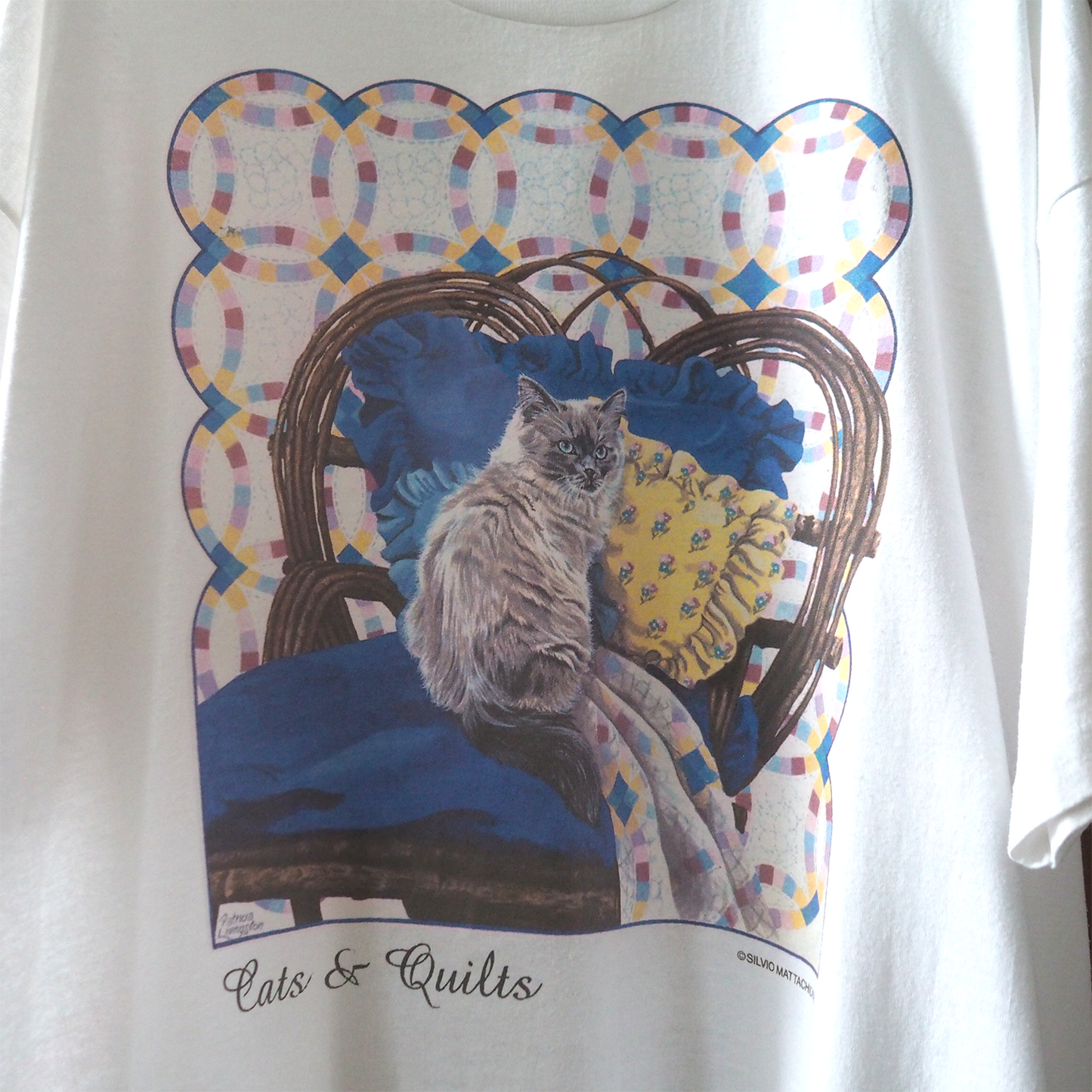 Cats and Quilts Tee / 90s