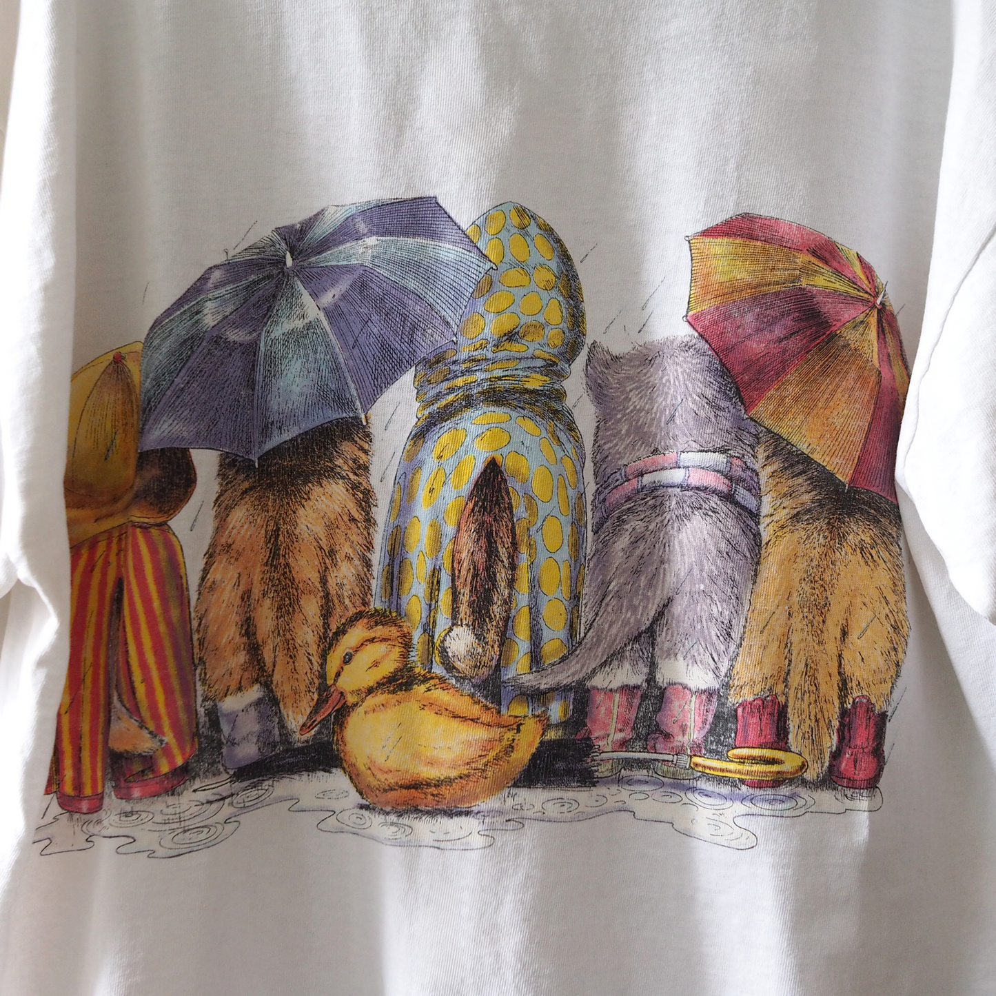 Rainning Day Tee / Prints of Tails / 90s