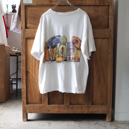 Rainning Day Tee / Prints of Tails / 90s