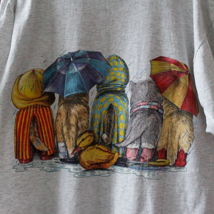 Rainning Day Tee / Prints of Tails / 90s