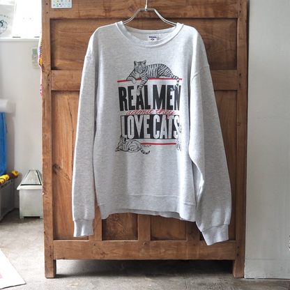 HEP CAT "REAL MEN LOVE CATS" Sweatshirt / 00s