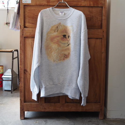 Red Tabby Cat Portrait  Sweat / 90s
