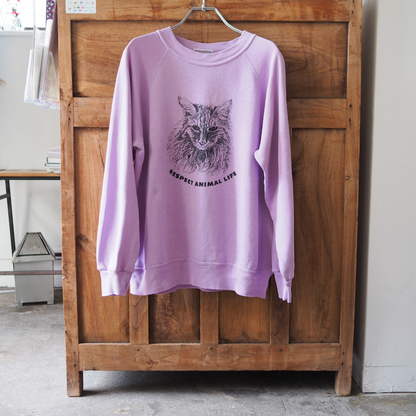 Respect Animal Life Sweat / 80s- / Made in USA