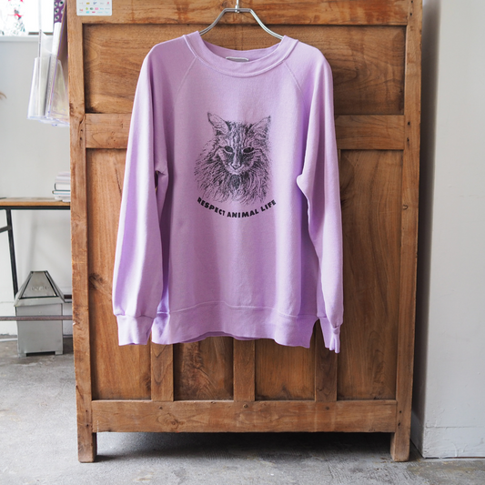 Respect Animal Life Sweat / 80s- / Made in USA