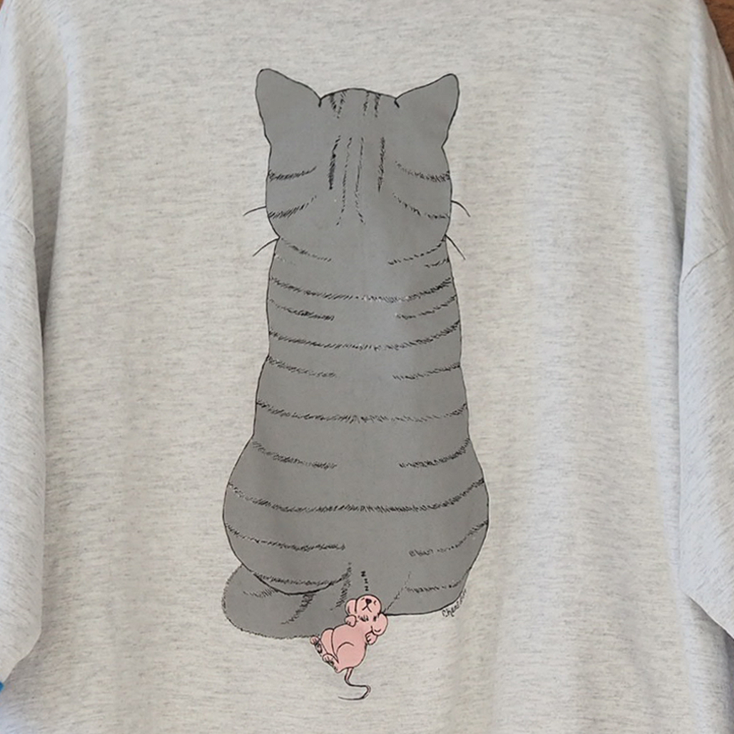 Silver Tabby Ringer Tee / 80s / Made in USA