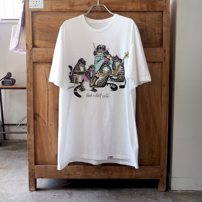 Rock'n'Roll Cats Tee / 80s- / Made in USA