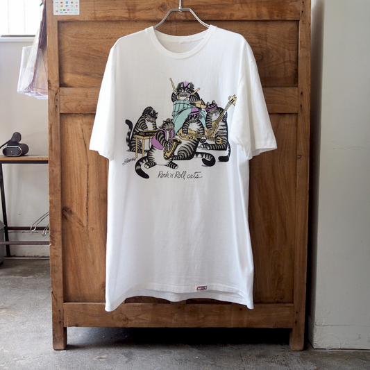Rock'n'Roll Cats Tee / 80s- / Made in USA