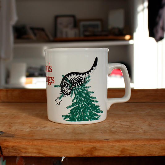 B.Kliban Season's Greetings Mug / 70~80s / Made in England