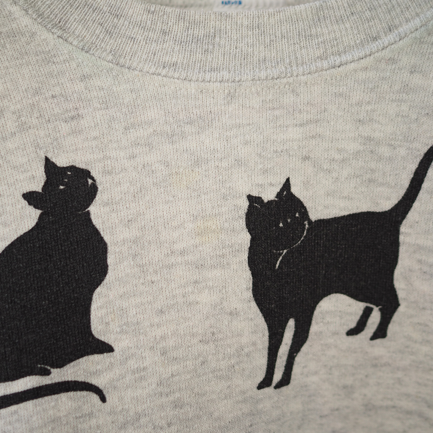 Michigan Rag Black Cat Silhouette Sweatshirt / 90s / Made in USA