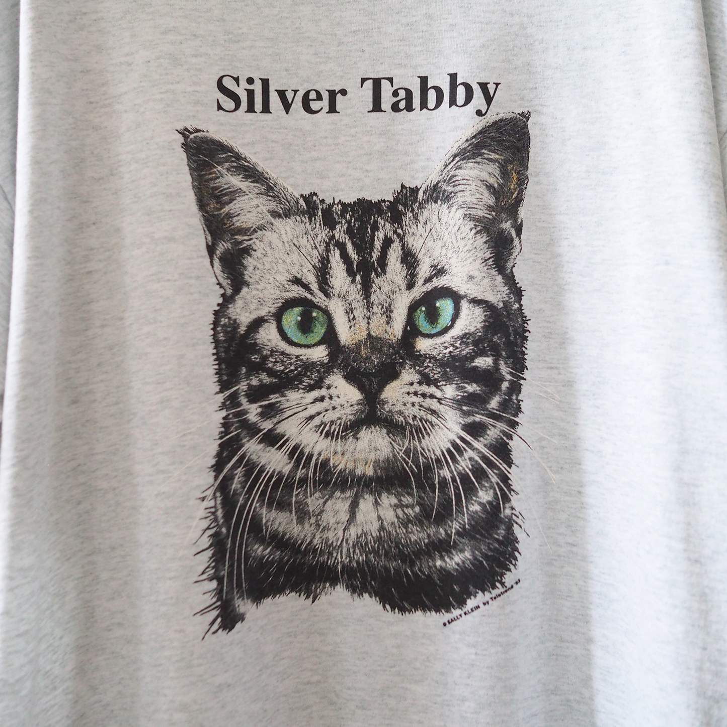 Silver Tabby Portrait Tee / 90s / Made in USA